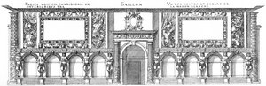 Gaillon jedna z vnitřních stěn Maison Blanche